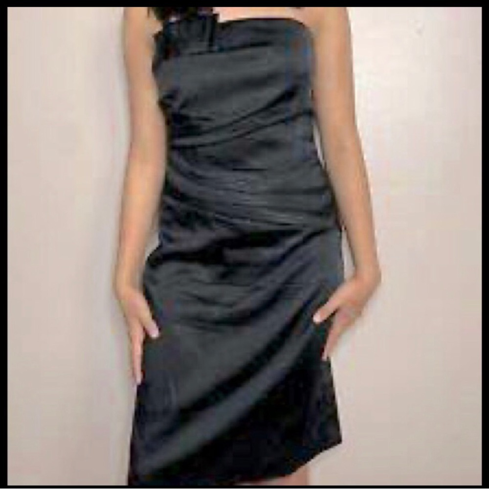 WHBM Black Strapless Cocktail Dress, NWOT